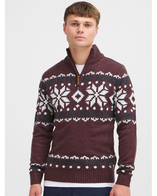 Solid Pullover Norwin in Red für Herren