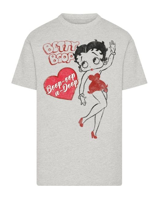 F4NT4STIC T-Shirt Betty Boop Oop-A-Doop in Gray für Herren