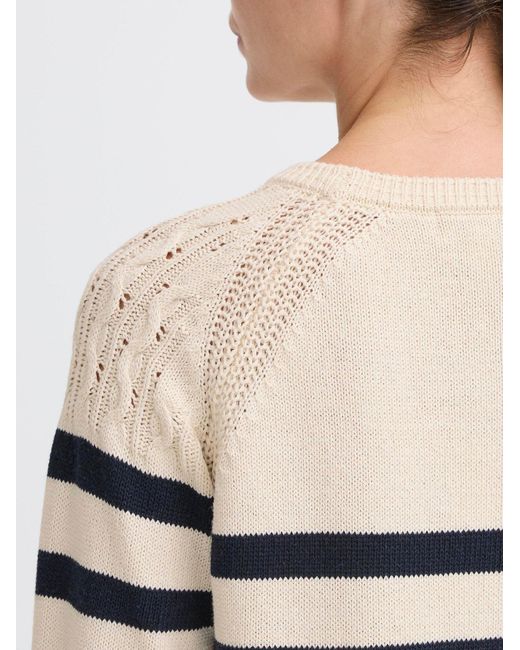Oxmo White Strickpullover Sanva