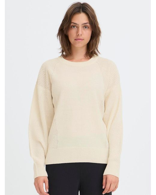 Oxmo White Strickpullover Oxiselmo