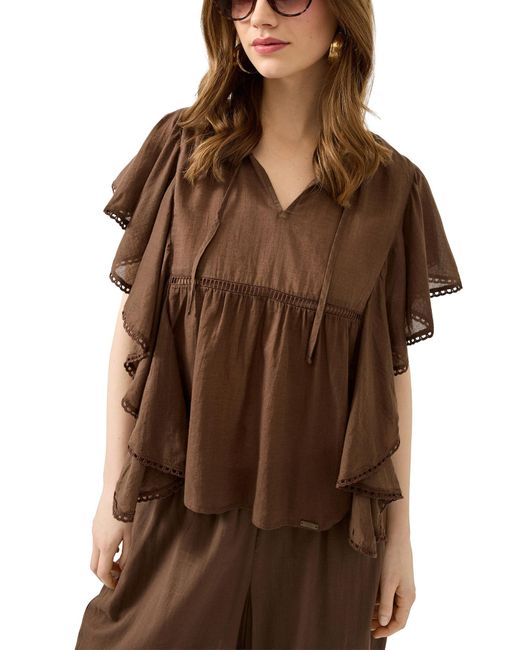 QS Brown Bluse