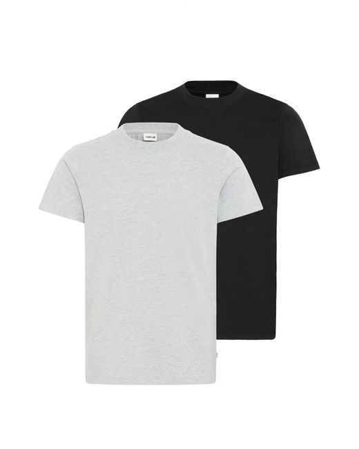 Solid T-Shirt Odit 2Er Pack in Black für Herren