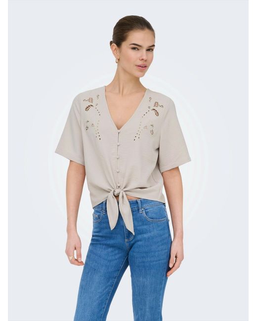 ONLY White Bluse Onlevalou