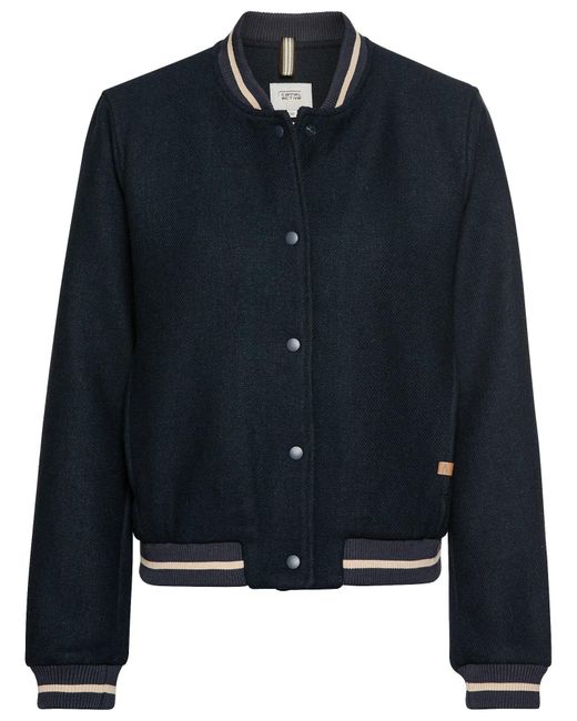 Camel Active Blue Collegejacke Aus Einem Wollmix