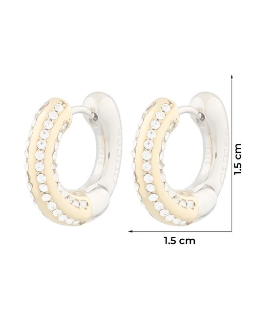 Guess Metallic Ohrringe Pave Huggies