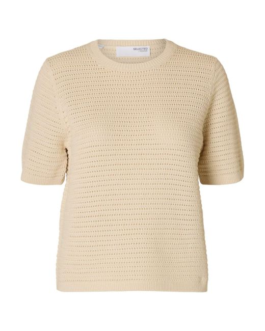 SELECTED Natural Pullover Slfvinna
