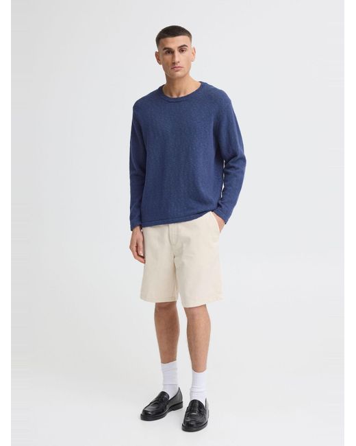 Solid Strickpullover Sdustin in Blue für Herren
