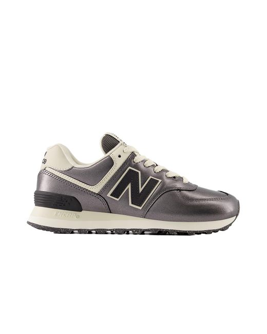 New Balance White Halbschuh 574