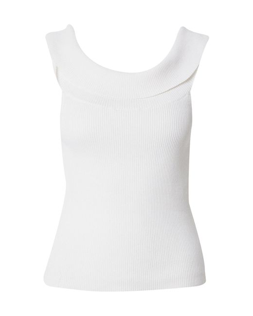 Monki White Stricktop