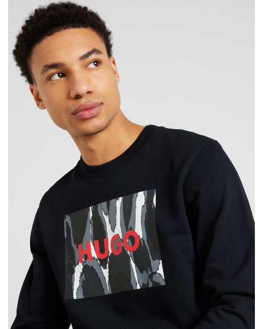 HUGO Sweatshirt 'duragol' in Black für Herren