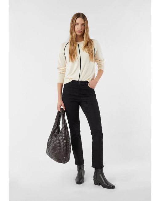 Comma, White Pullover