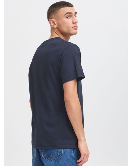 Solid Rundhalsshirt Sdpargav in Blue für Herren