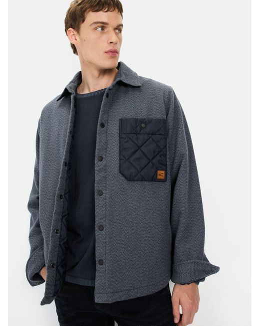 Camel Active Overshirt Aus Reiner Baumwolle in Blue für Herren