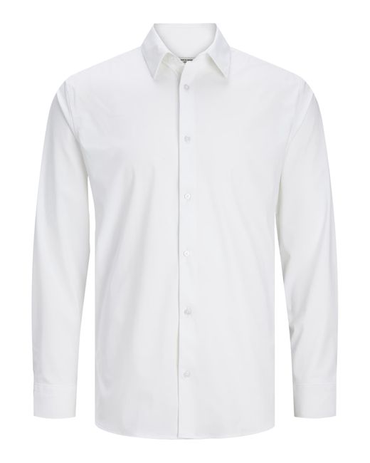Jack & Jones Langarmhemd JPRBLAACTIVE STRETCH SLIM SHIRT L/S in White für Herren