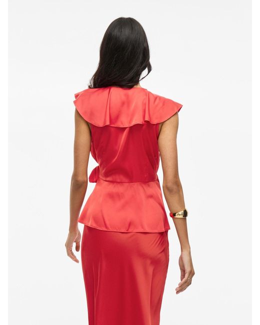 Vila Red Bluse 'Vikimmie'