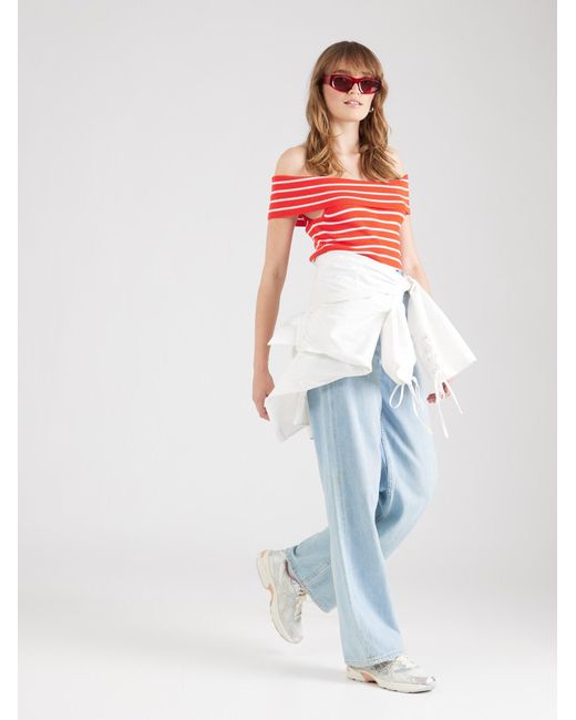 Monki Red Stricktop
