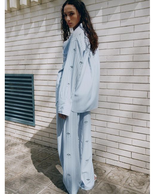 Mango Blue Bluse