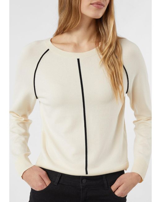 Comma, White Pullover