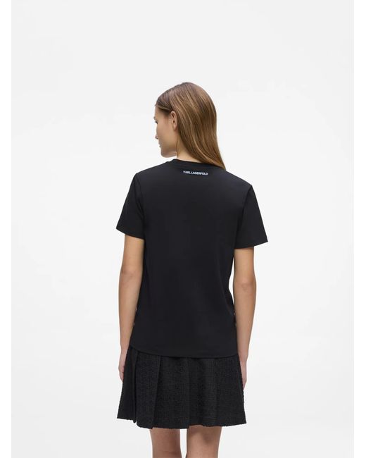 Karl Lagerfeld Black T-Shirt Ikon Choupette