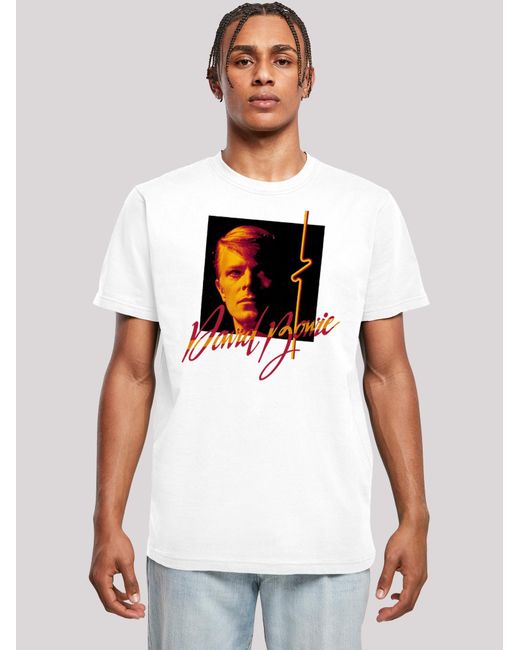 F4NT4STIC T-Shirt David Bowie Photo Angle 90S in White für Herren