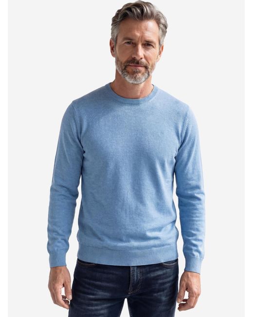 Redmond Pullover Basic in Blue für Herren