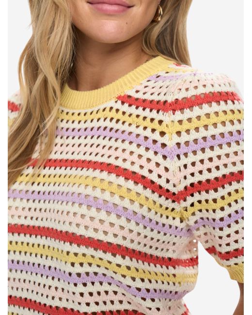 Numph Multicolor Strickpullover Mit Halbarm Nunancy Pullover