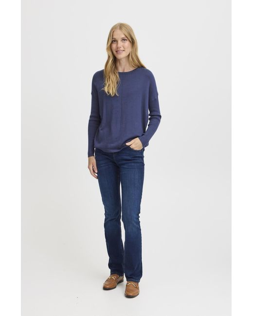 Fransa Blue Pullover Frliso Pu 1