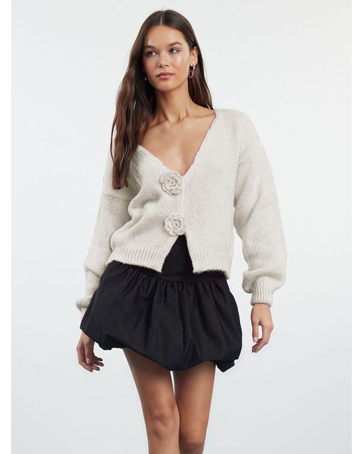 Trendyol White Strickjacke