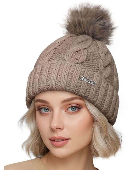 Neverless Brown Mütze Caren
