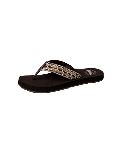 Reef Pantolette Smoothy in Black für Herren