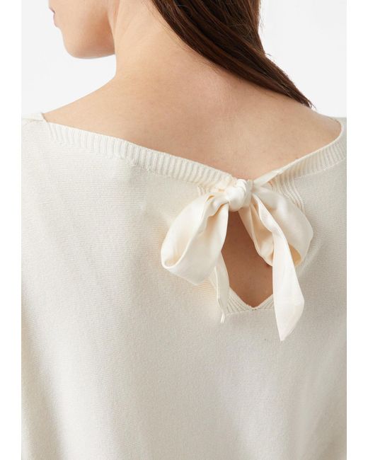 Comma, White Pullover