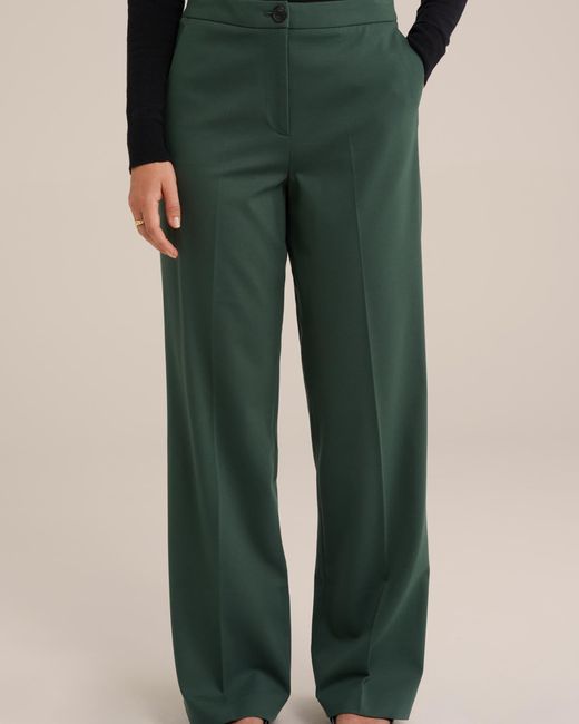 WE Fashion Green Bügelfaltenhose