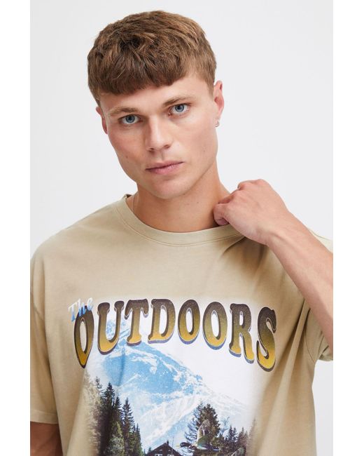 Solid T-Shirt in White für Herren