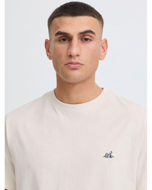 Solid Rundhalsshirt Sduwe in White für Herren