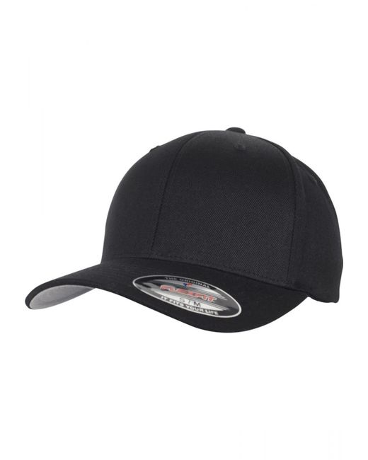 Flexfit Black Cap Wool Blend