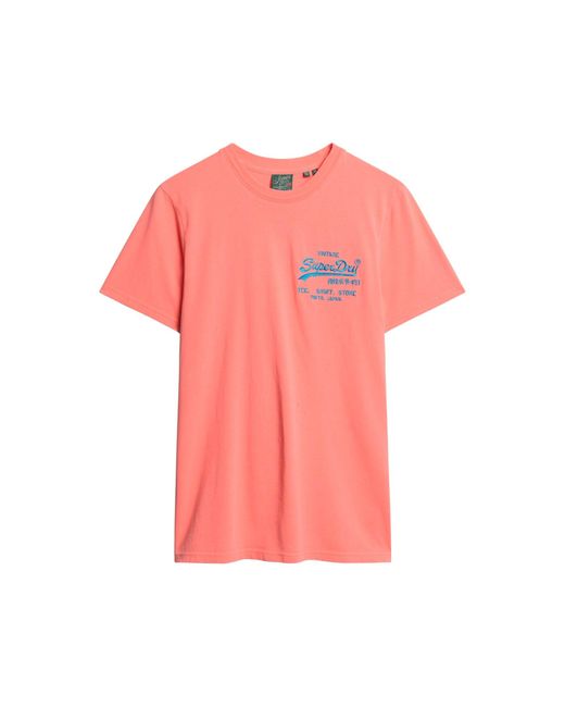 Superdry T-shirt in Pink für Herren