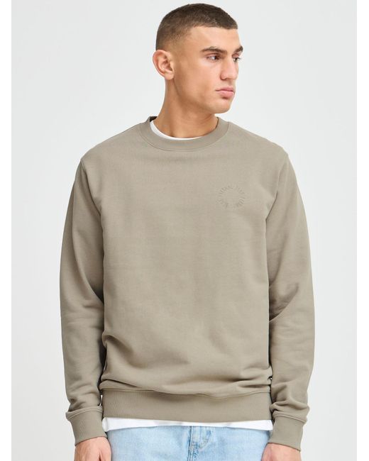 Solid Rundhalspullover Sdoratio in Gray für Herren