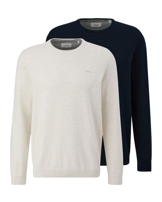 S.oliver Oliver Pullover Basic in Blue für Herren