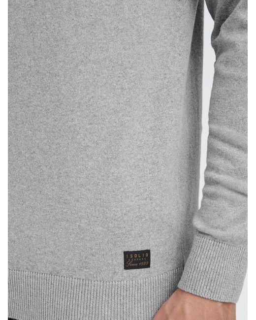 Solid Strickpullover Sdakant in Gray für Herren