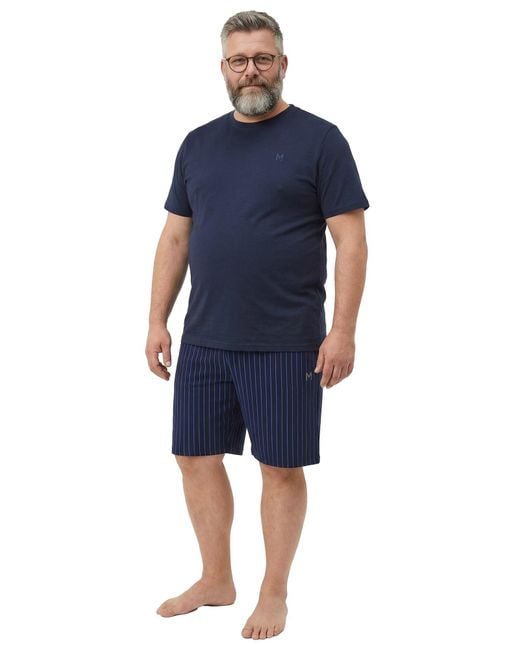 Men Plus Pyjama in Blue für Herren