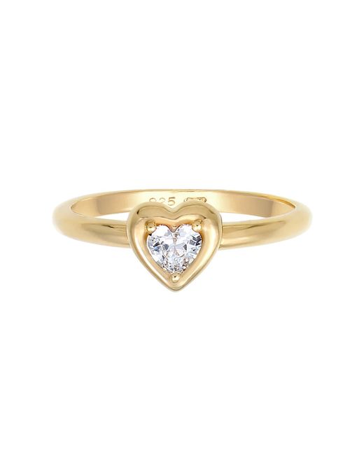Elli Jewelry Metallic Ring Herz