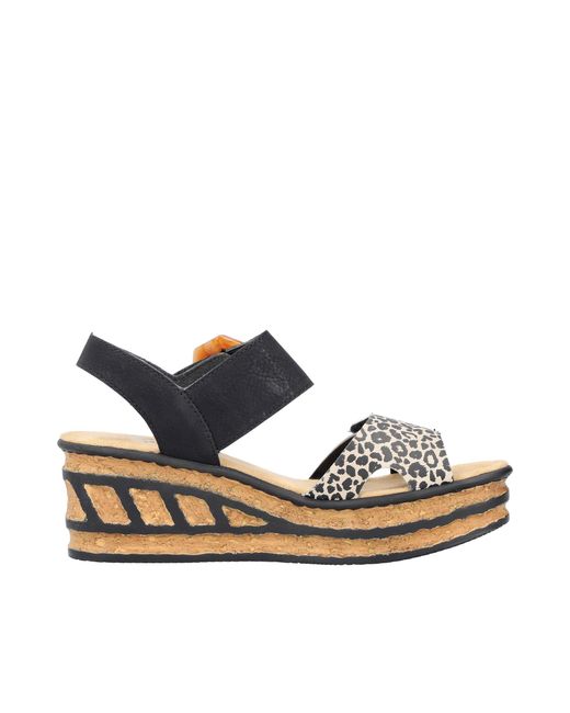 Rieker Black Sandale