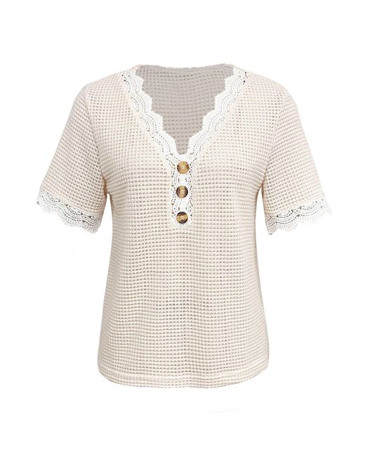 MEETWEE White Bluse Summer Casual Top