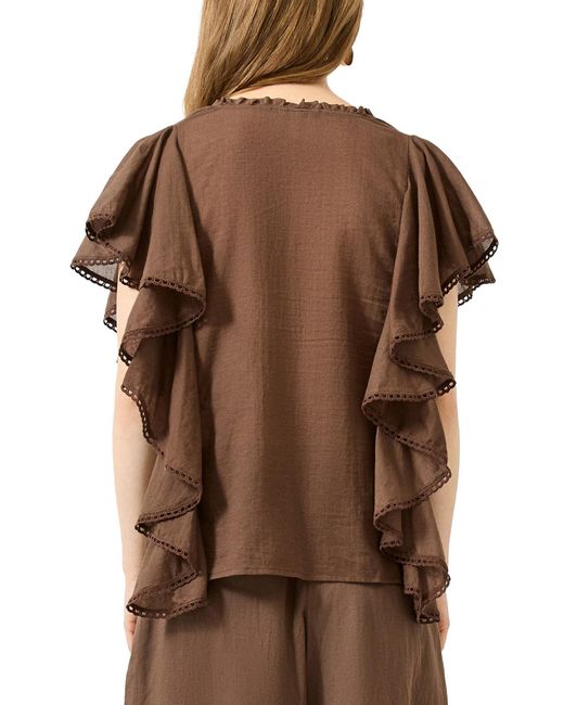 QS Brown Bluse