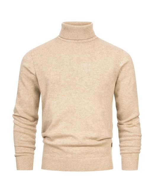 INDICODE Pullover Inmargous in Natural für Herren