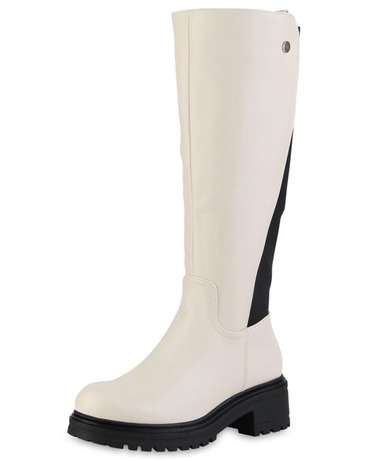 VAN HILL White Stiefel 'Anthea'