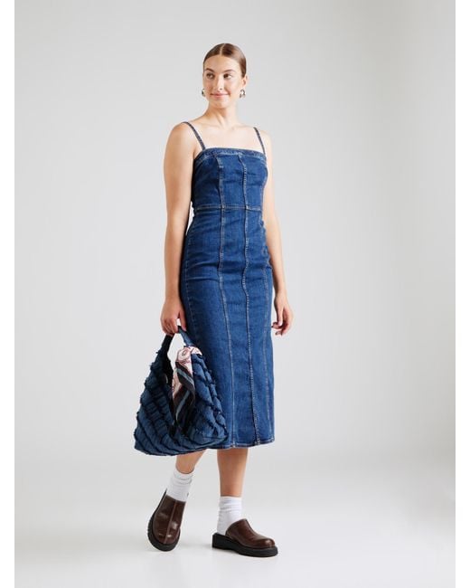 Levi's Blue Levis Kleid Seamed Bustier Dress