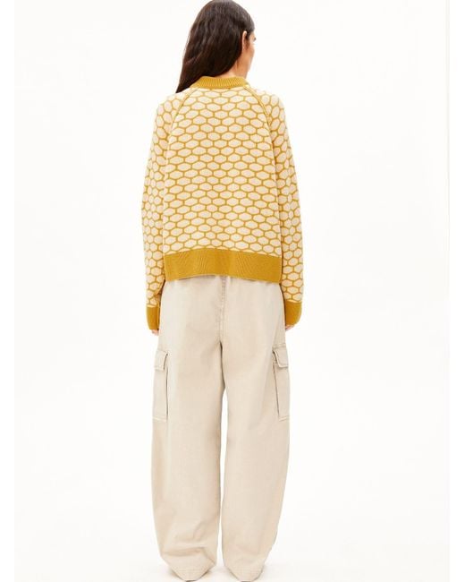 ARMEDANGELS Yellow Strickpullover Multi Dots