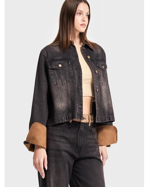 its basic Black Its Basic Übergangsjacke Straight Denim Jacket