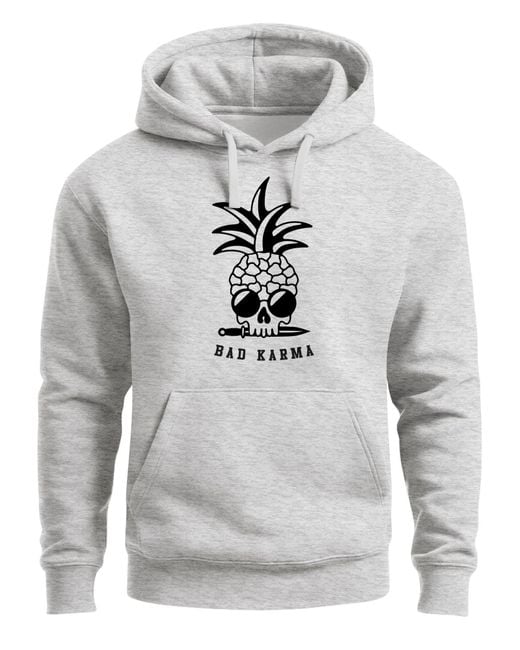 Neverless Sweatshirt Bad Karma Skull in Gray für Herren